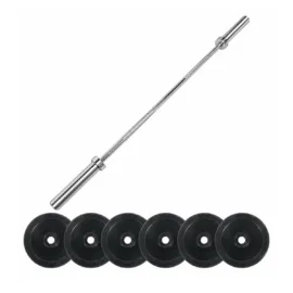 135KG Weights Set 15KG Olympic Barbell with 120KG Rubber Weights