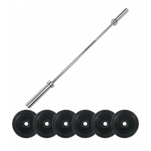 135KG Weights Set 15KG Olympic Barbell with 120KG Rubber Weights 135KG Weights Set 15KG Olympic Barbell with 120KG Rubber Weights