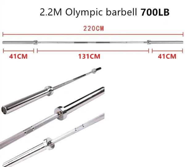 2.2M 700LB Olympic Barbell, a sturdy choice for heavy-duty workouts.
