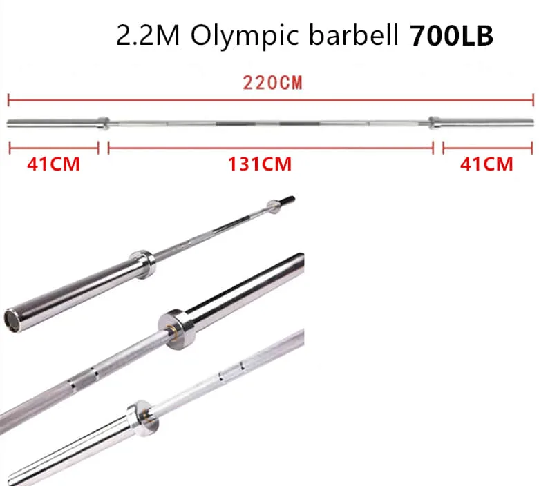 2.2M 700LB Olympic Barbell, a sturdy choice for heavy-duty workouts.
