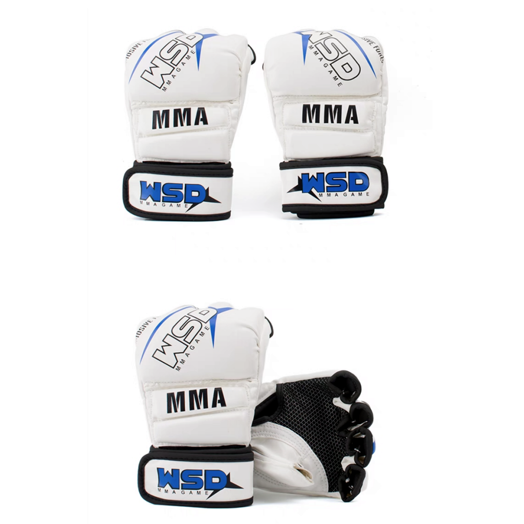 Boxing Gloves | Half Finger Kick Boxing Gloves – WSD White (one pair)