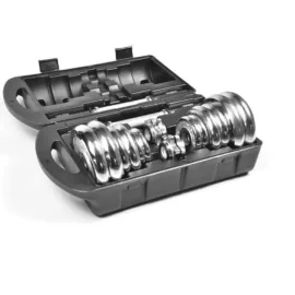 Adjustable Dumbbells | 20kg Chrome Weights Set - Image 7