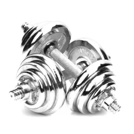 Adjustable Dumbbells | 20kg Chrome Weights Set - Image 5