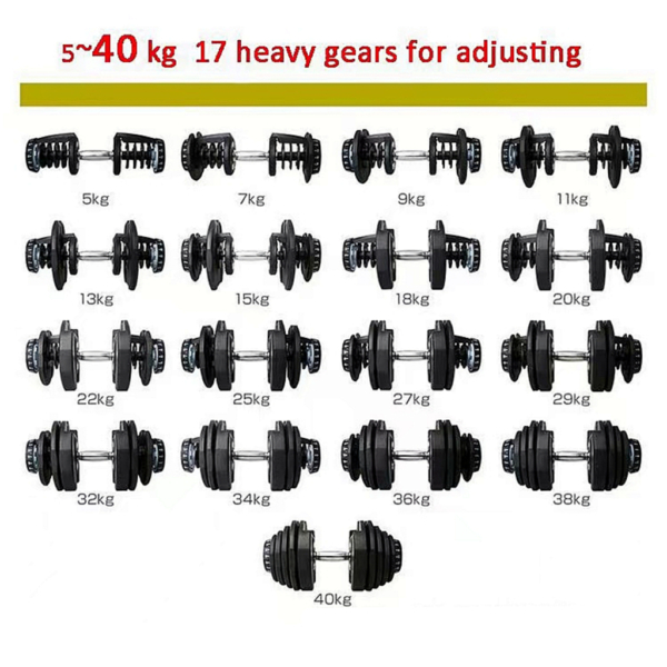 17 heavy gears for adjusting - Dumbbells