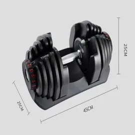 24kg Dumbbell set - Black - Size measurements