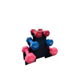 Dumbbell Set 2-4KG Hex Dumbbells with Stand - Image 3