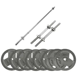 75kg Weight Set Barbell and Metal Dumbbells Set