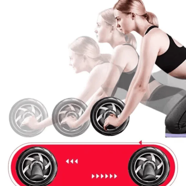 Display of an automatic AB roller for effective core workouts.