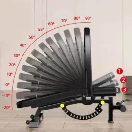 90 degrees adjustable bench - Versatile for targeting different muscle groups during workouts.
