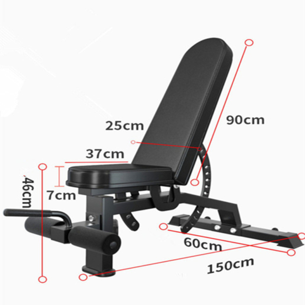 Measurements of an adjustable weight bench