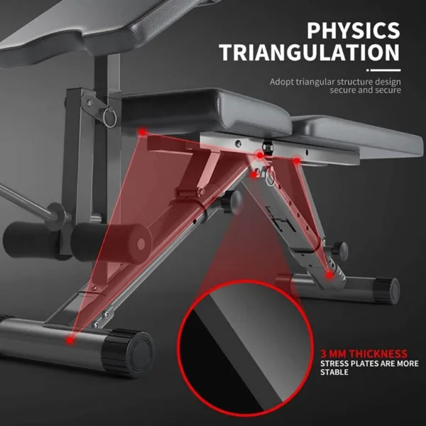 Bench with Leg Curl Extension with Part Details