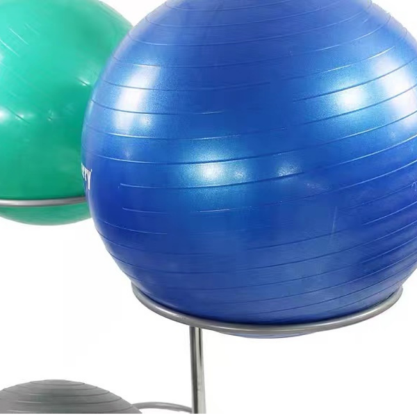 Boxing Bag Stand with yoga ball display