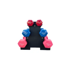 Dumbbell Set 2-4KG Hex Dumbbells with Stand - Image 2