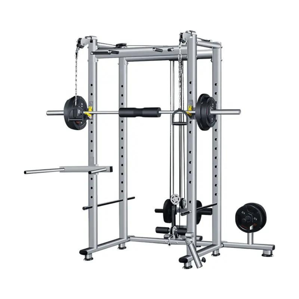 Power Cage Squat Rack with Lat Pulldown System