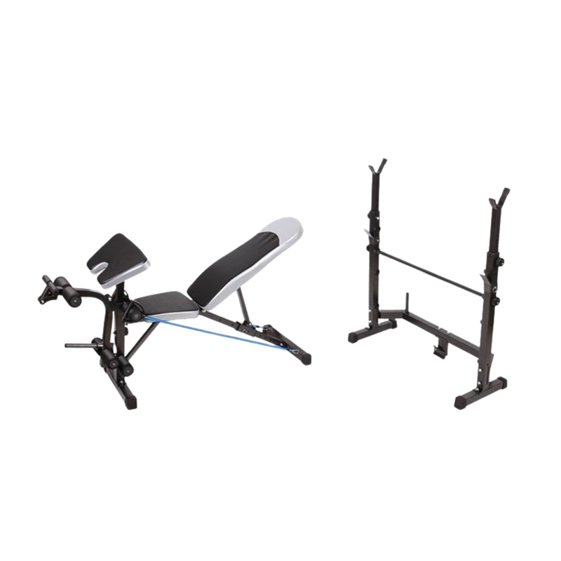 Weight Bench | Barbell Bench | Press Up Bench With Squat Rack