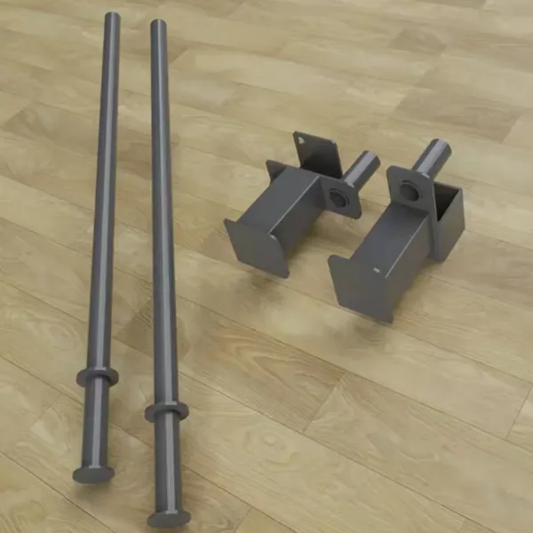 J hook and safety bar of the rack