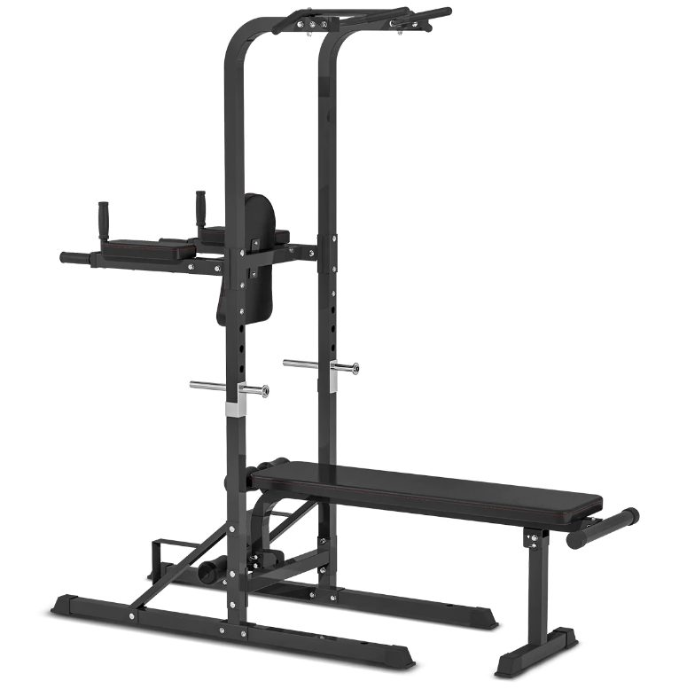 Power Tower with Bench | Home Gym Strength Training Station