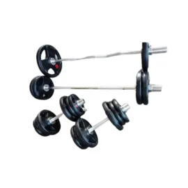 Dumbbells and 80KG Barbell Weights Set - Image 3