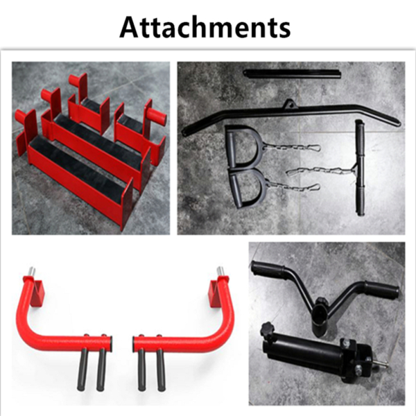 Attachment parts of a smith machine