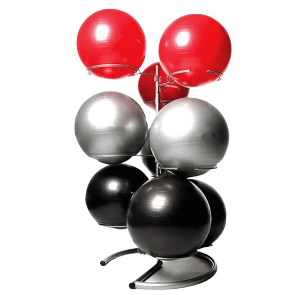 Boxing Bag Stand with yoga ball display