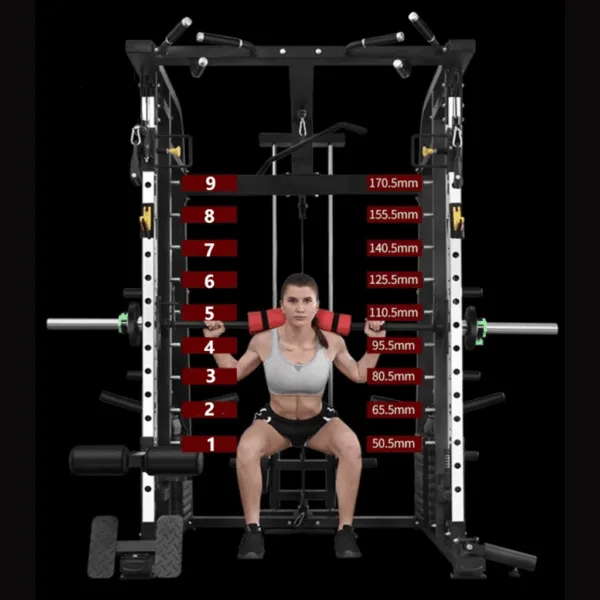 Smith Machine Exercise Power Rack adjuastbale
