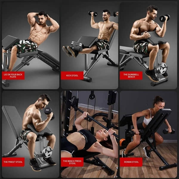 Weights Bench With Leg Curl with Extension Details
