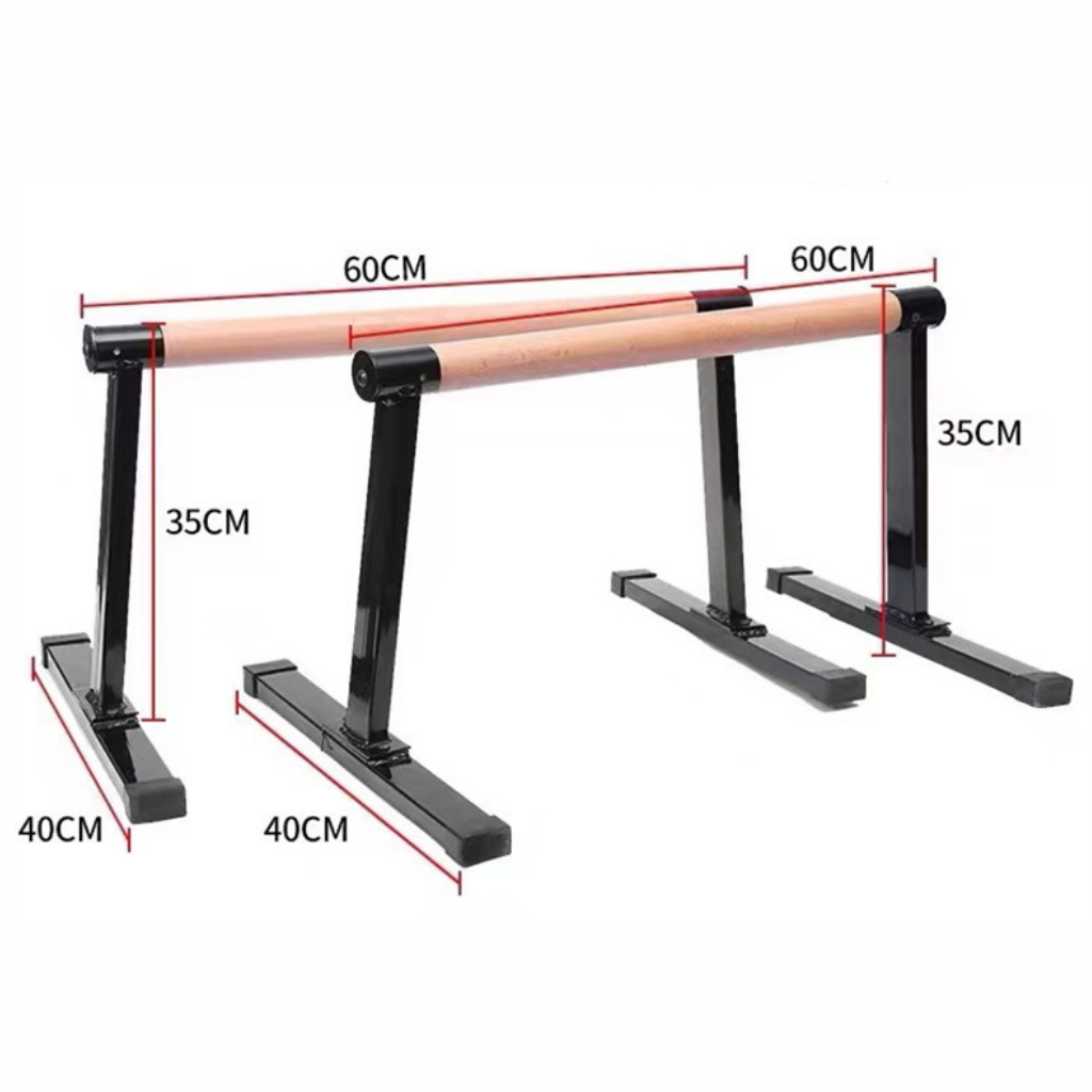 Wooden Parallettes | Gymnastics Stand | Push Up Bar – Type D