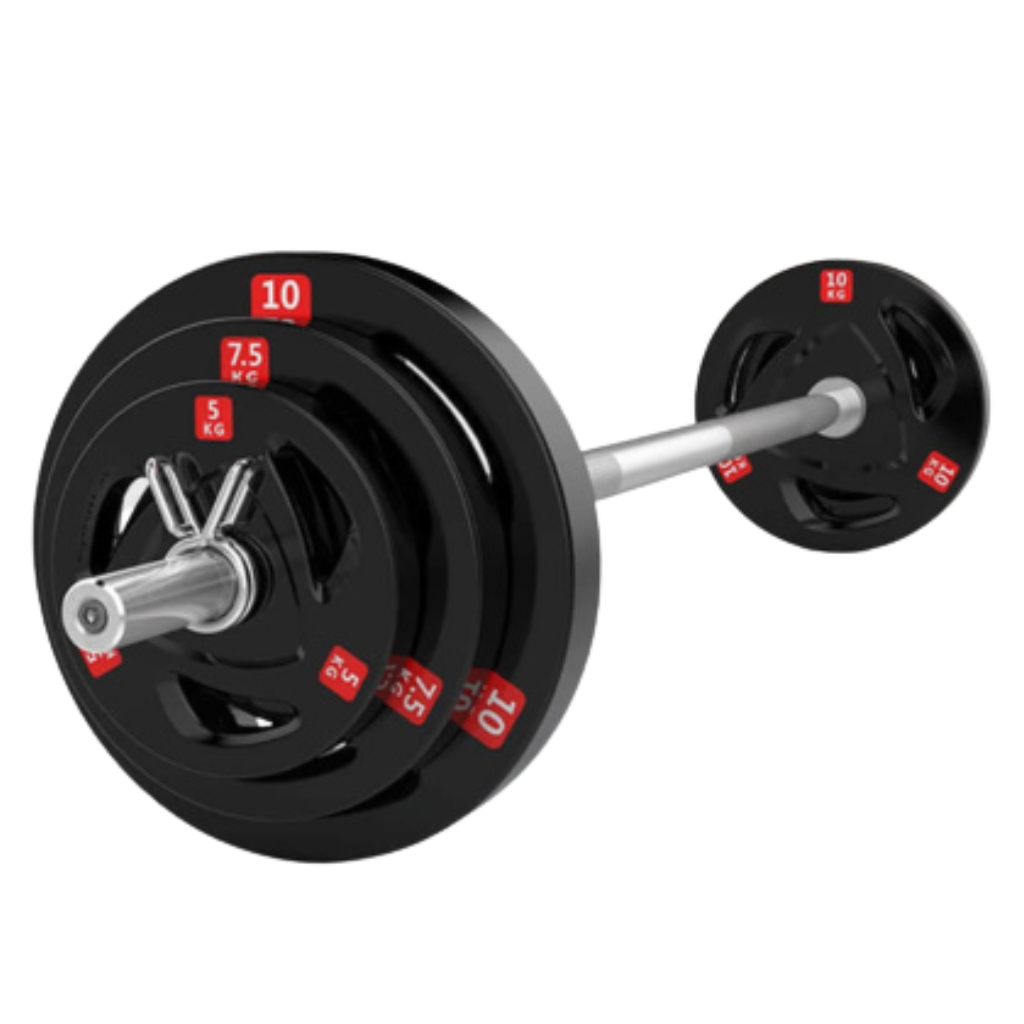 80KG Weights Set | Olympic Bar+ Rubber Coated Weights