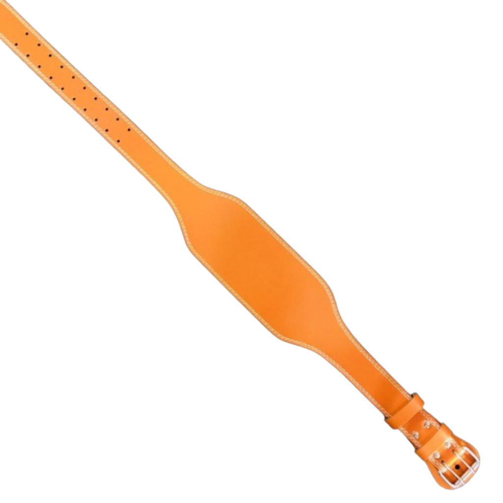 Weightlifting Support Belt | Dip Belt | Leather – Orange