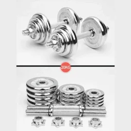 Adjustable Dumbbells | 20kg Chrome Weights Set - Image 10