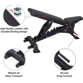 Power Cage Combo 100kg Weights with Bench and Barbell - Image 18