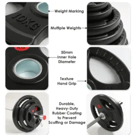 Commercial Flat Bench | 100KG Weight Plates Package - Image 10