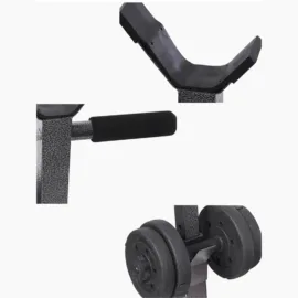 Flat Bench Rack with 5FT 25mm Barbell and 70KG Weights - Image 6