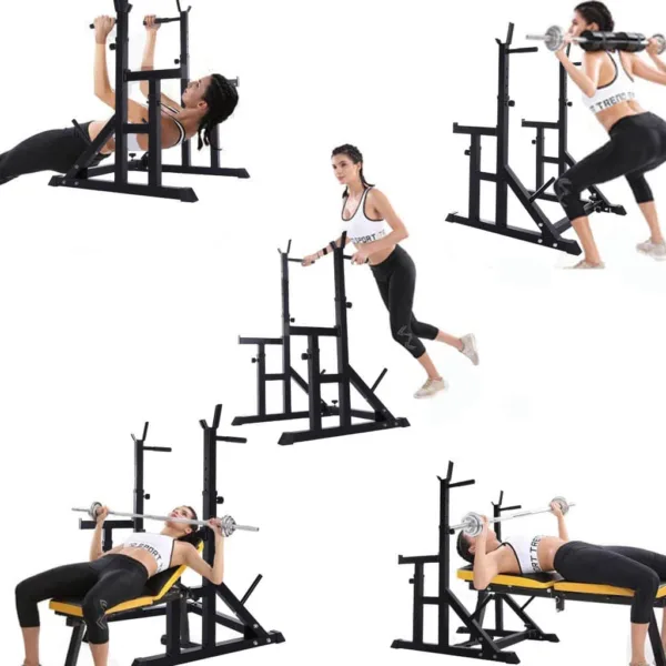 Bench press rack functions