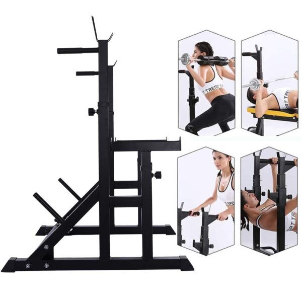 Exercising methods on squat rack
