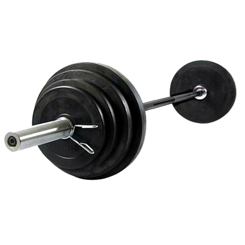 80kg Weights Set | Olympic Barbell with Rubber Weights