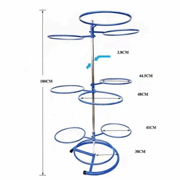 Boxing Bag Stand with yoga ball display