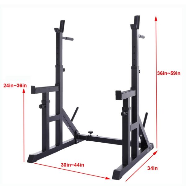 Size of bench press rack