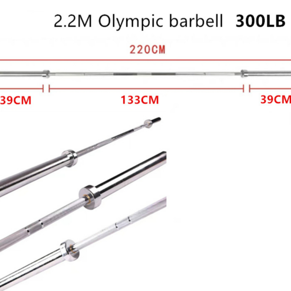 2.2m Olympic Barbell 300lb 20kg
