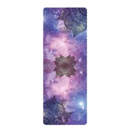 Captivating yoga mat featuring a cosmic and artistic universe-inspired design.