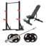 Squat Rack Model SS & bench & weight plates & Barbell