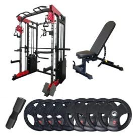 Smith Machine J006 Package 04 |100KG Weights Plates and Decline Bench - Image 1