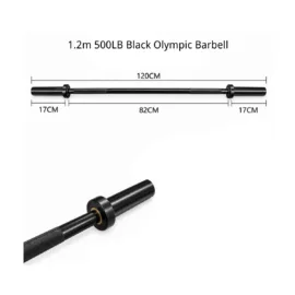 1.2m 500LB Black Olympic Barbell size
