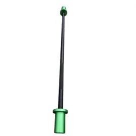 Green barbell handle on white background 600x600 resolution