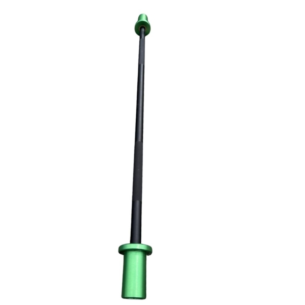 Green barbell handle on white background 600x600 resolution