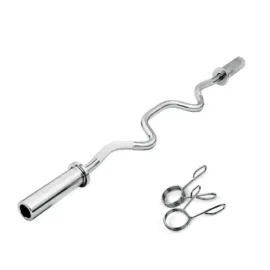 Olympic Curl Bar｜1.2m Silver - Image 3