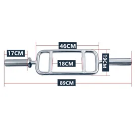 Olympic Triceps Hammer Bar | Silver No Bearing - Image 2