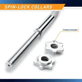 High-quality image featuring the secure and durable collars of a barbell.