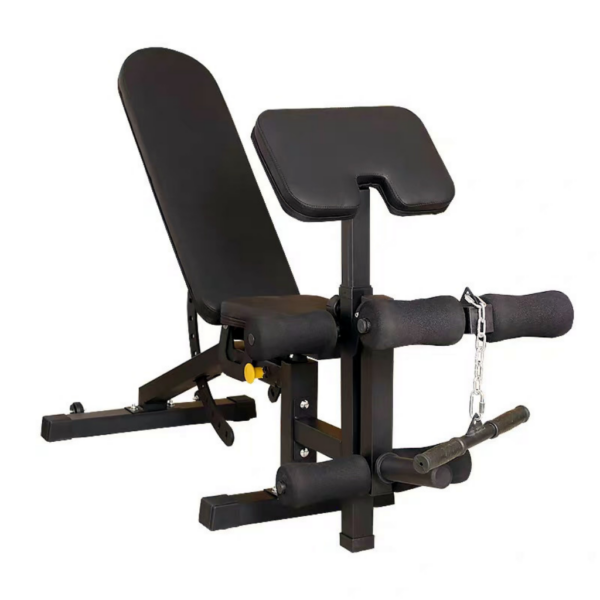 Adjustable Bench with preachers curl and leg extend