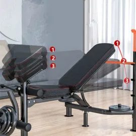 Adjustable Bench with Rack For Home Gym - Image 3